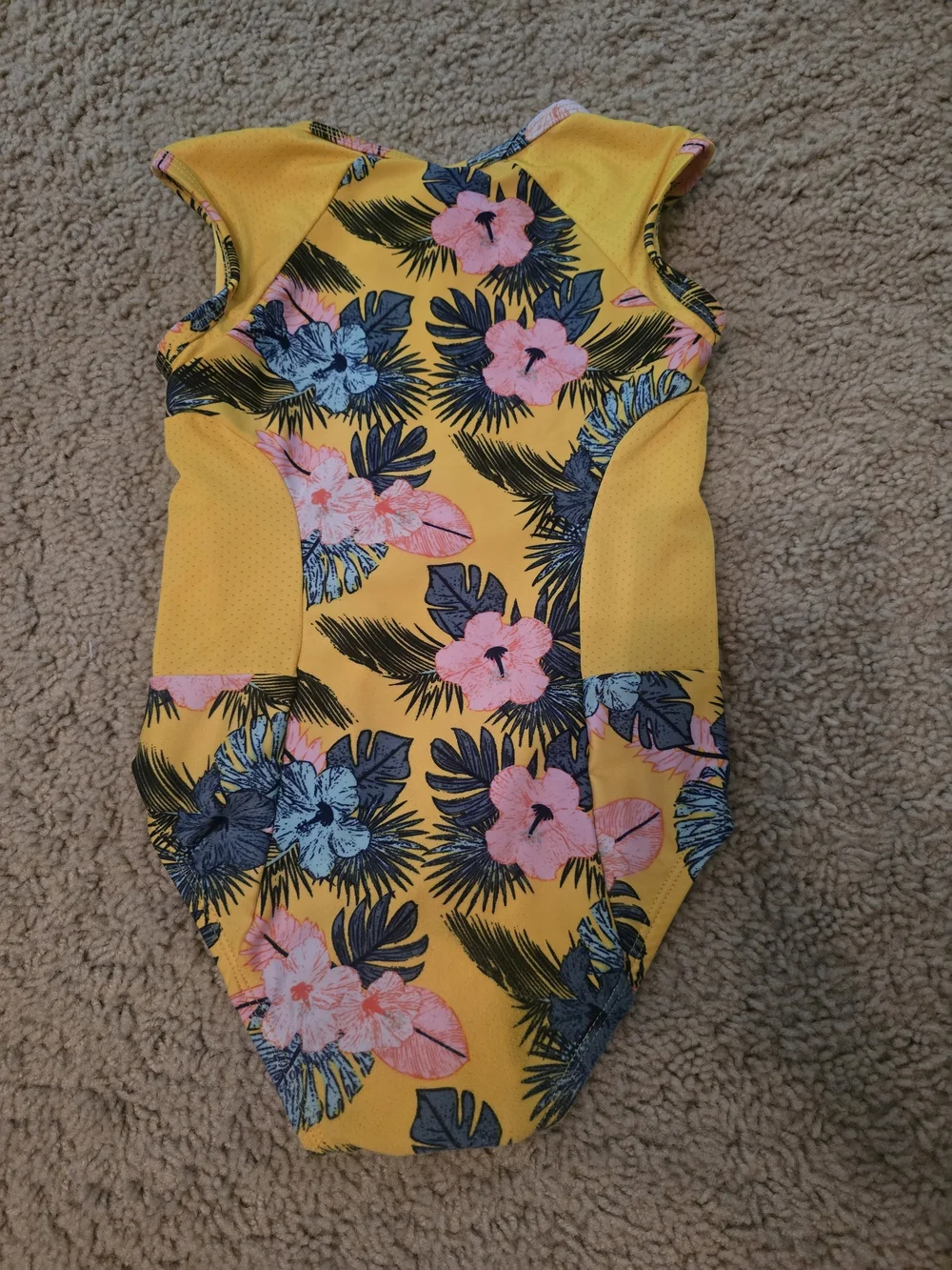 Cat & Jack Floral Yellow Swimsuit